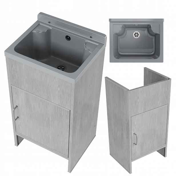 Technický Dřez Technický Šedá Komora Skříňka Pvc Sada Do Garáže Loma