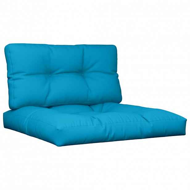 vidaXL Podušky na palety 2 ks modré textil