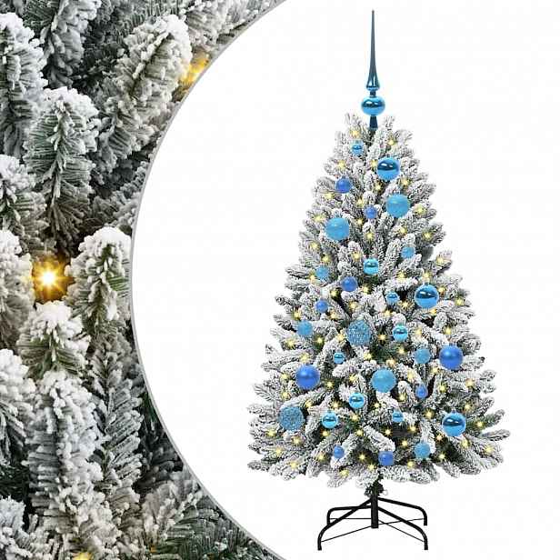vidaXL Umělý vánoční stromeček 120 cm 150 LED Teplá bílá PVC a ocel