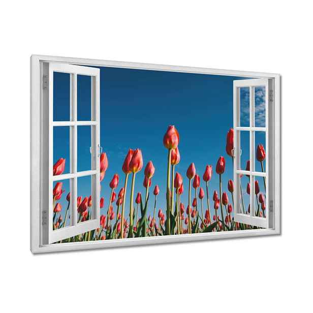 Obrazy 90x60 Tulipány Krajina Tulipány