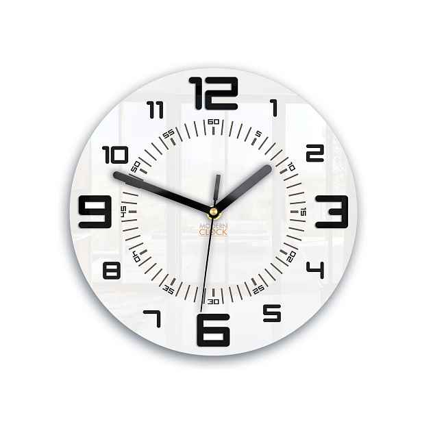 ModernClock Nástěnné hodiny Armando 28 cm černé/bílé