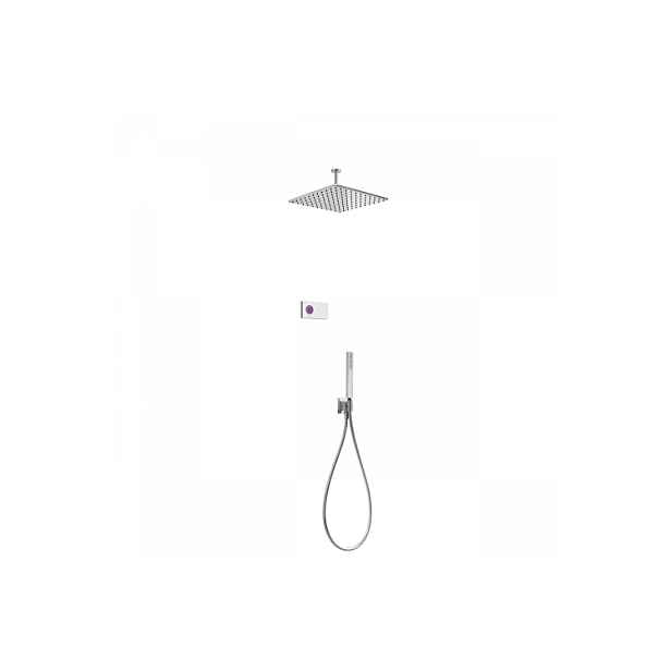 Tres SHOWER TECHNOLOGY 09286564 Termostatický podomítkový elektronický sprchový set - lesklý chrom