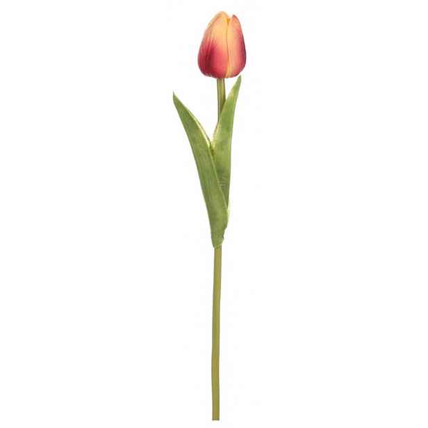 Umel penov kvetina Tulipán 34 cm, růžovo-žlutá