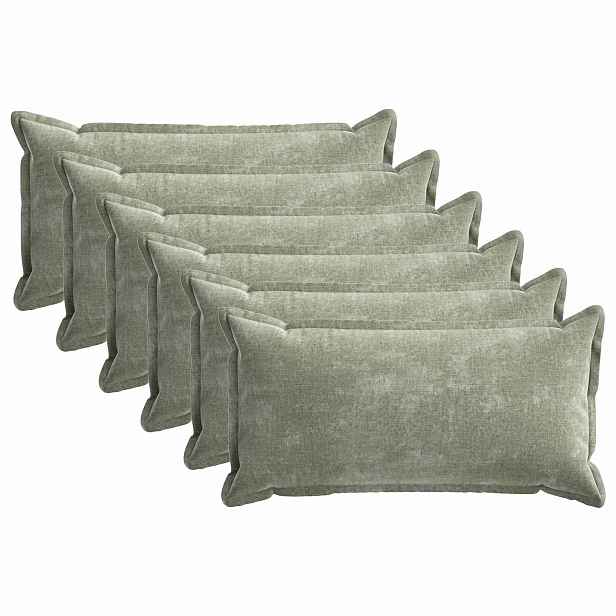 vidaXL Povlak na polštář 6 ks HOUTEN Zelená 40 x 80 cm