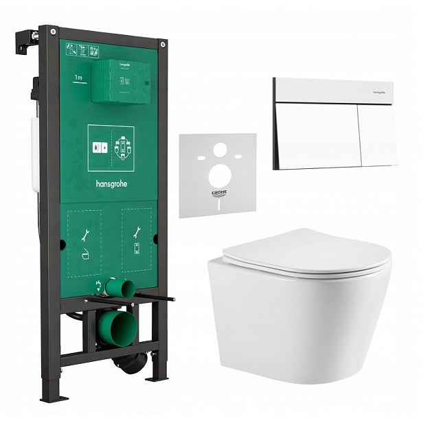 7v1 Wc Set Stelaz Hansgrohe iFrame Wc Mísa Imprese Tornado+tlačítko