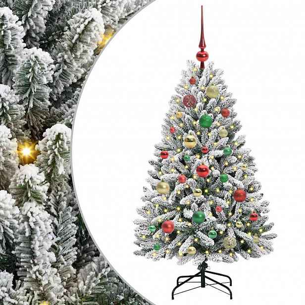 vidaXL Umělý vánoční stromeček 120 cm 150 LED Teplá bílá PVC a ocel