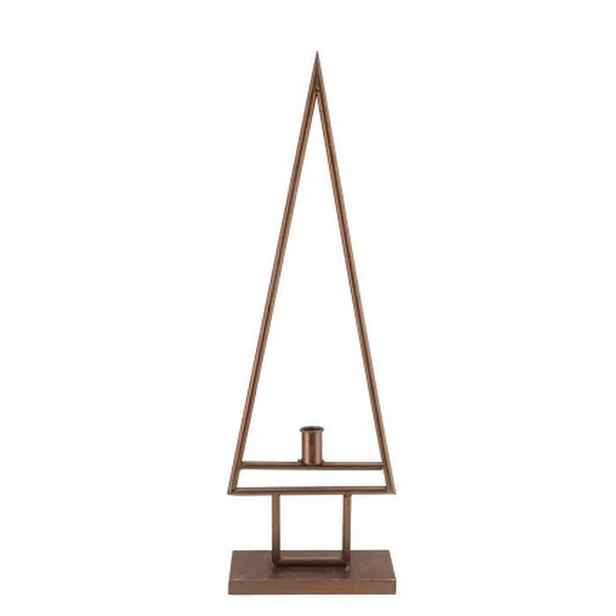 Bronzový antik kovový svícen ve tvaru stromu Dhaka brons - 21*8*59 cm daan kromhout