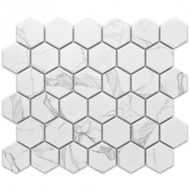Mozaika Heksagon Classic Carrara Mat 27.7/32.3