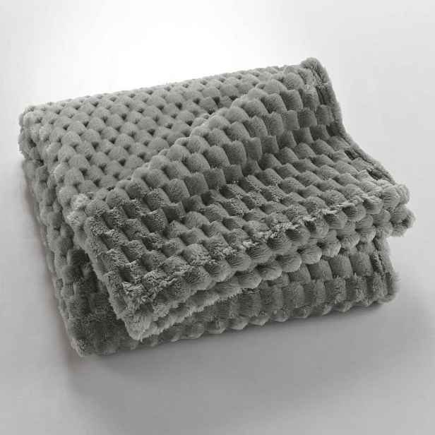 Šedá deka z mikroflanelu 125x150 cm Mini Frosty – douceur d'intérieur