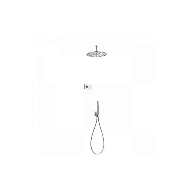 Tres SHOWER TECHNOLOGY 09286567 Termostatický podomítkový elektronický sprchový set - lesklý chrom