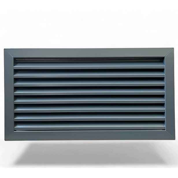 Ventilační mřížka s kovovou žaluzií 40x20 antracit Ral 7016