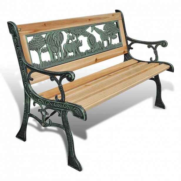 vidaXL Dětská zahradní lavice 84 cm dřevěná