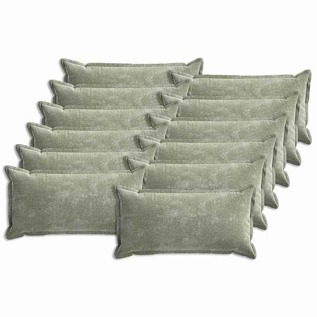 vidaXL Povlak na polštář 12 ks HOUTEN Zelená 40 x 80 cm