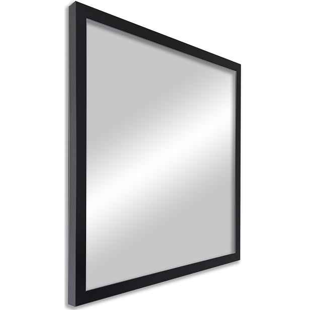Zrcadlo v rámu 60x60, úzký rám, moderní černá barva