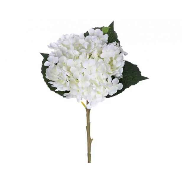 Umělá květina Hortenzie 50 cm, bílá