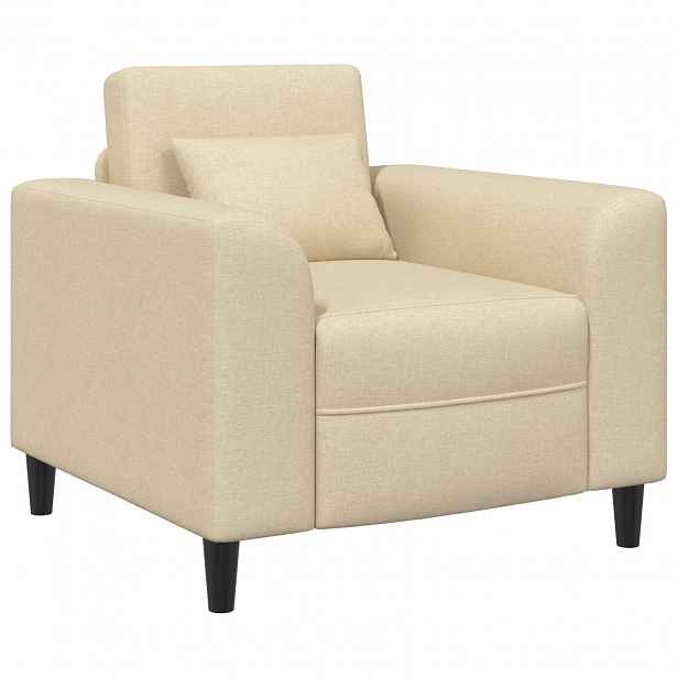 vidaXL křeslo Krémová Textil