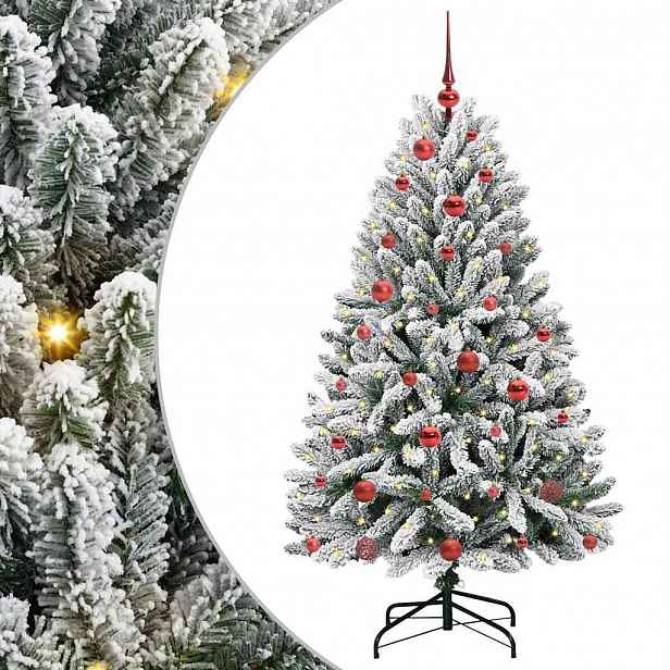 vidaXL Umělý vánoční stromeček 150 cm 150 LED Teplá bílá PVC a ocel