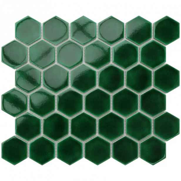 Mozaika Heksagon Deep Green 27.7/32.3