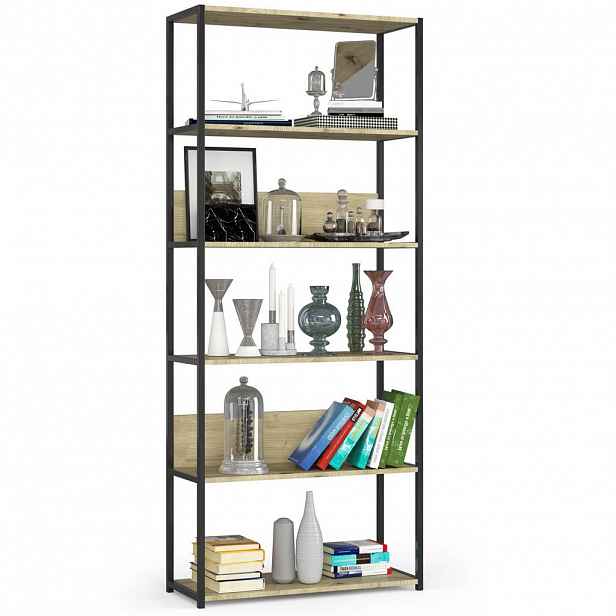 RAUMHIRSCH FURNITURE STOJANOVÁ POLIČKA černá, dub Artisan 192/80/32