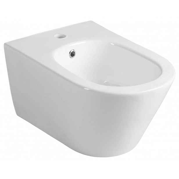 Sapho Avva - Závěsný bidet, s přepadem, otvor pro baterii, bílá 100324