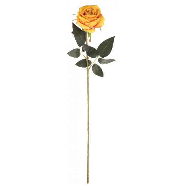 Umělá květina Růže 76 cm, žlutá