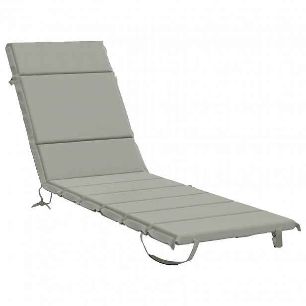 vidaXL Polštář na lehátko GEMERT 100% polyester Šedá 200 x 60 x 3 cm