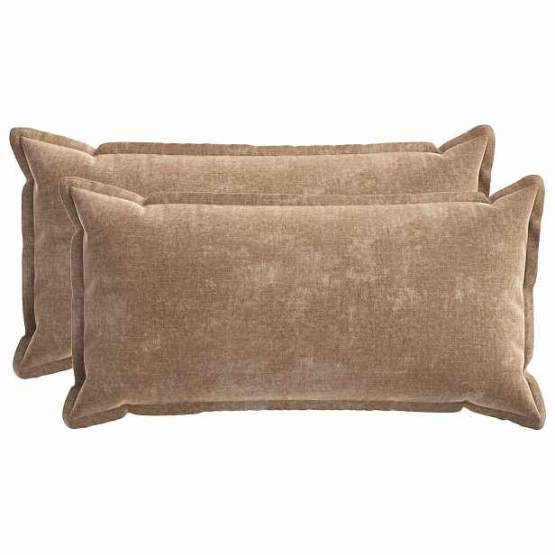 vidaXL Povlak na polštář 2 ks HOUTEN Hnědá 40 x 80 cm