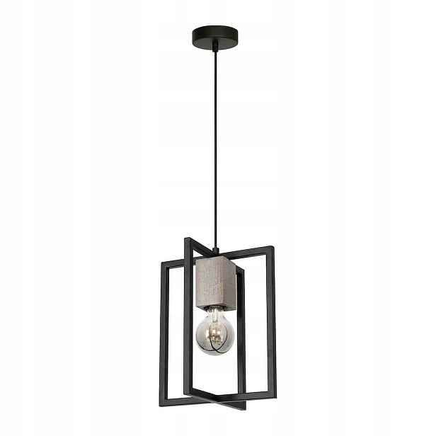 Závěsná lampa Milagro Ralph MLP3710 Černá Dřevo Kov 1xE27 Nastavitelná 90