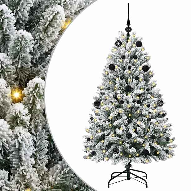 vidaXL Umělý vánoční stromeček 150 cm 150 LED Teplá bílá PVC a ocel