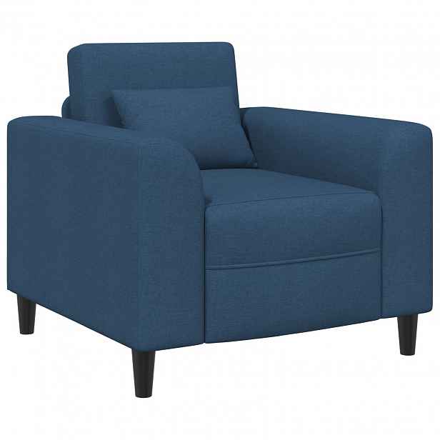vidaXL křeslo Modrá Textil