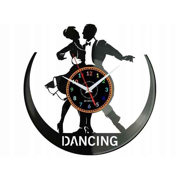 Danceing Dárek Originální dekorace do domu Hodiny z vinylové desky
