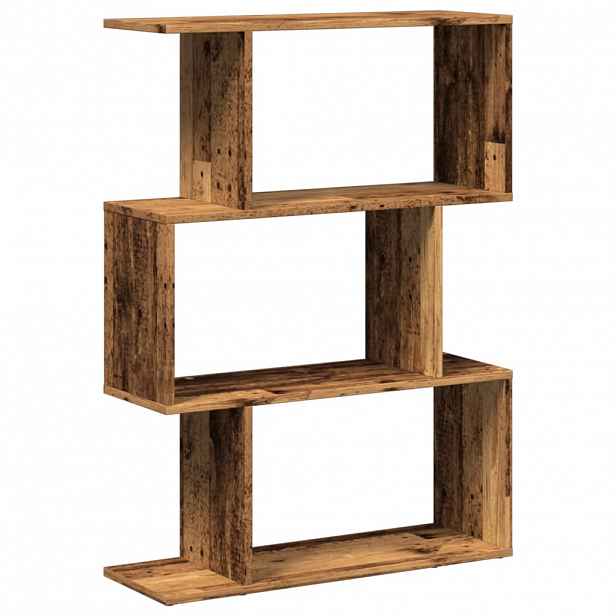 vidaXL Knihovna/dělicí stěna 3patrová old wood 70x24x97 cm kompozit
