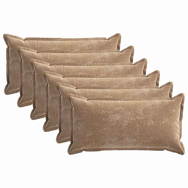 vidaXL Povlak na polštář 6 ks HOUTEN Hnědá 40 x 80 cm