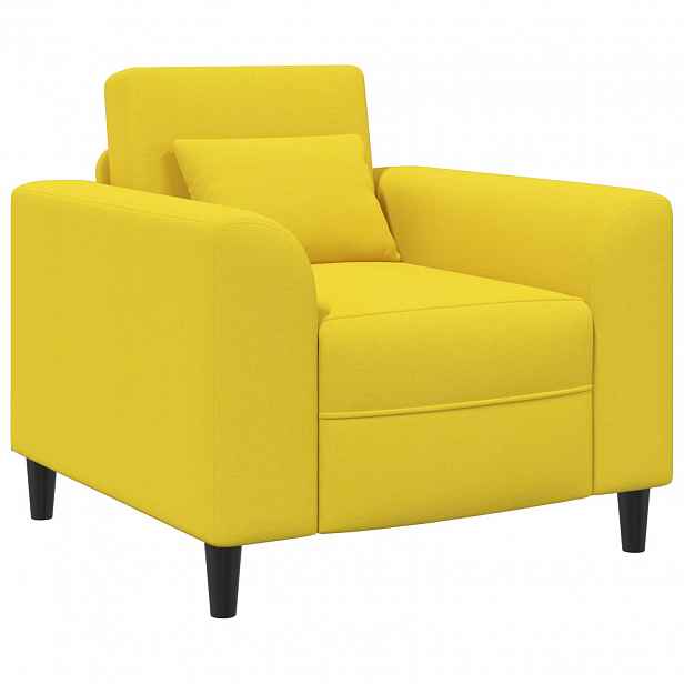 vidaXL křeslo Světlá žlutá Textil