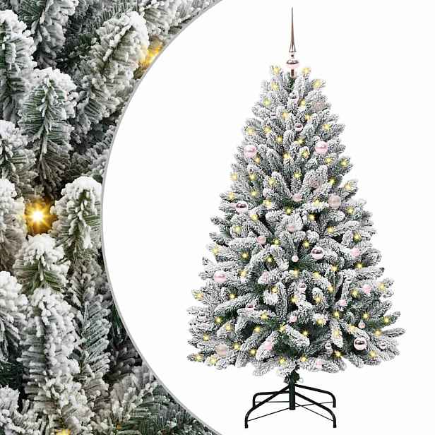 vidaXL Umělý vánoční stromeček 150 cm 150 LED Teplá bílá PVC a ocel