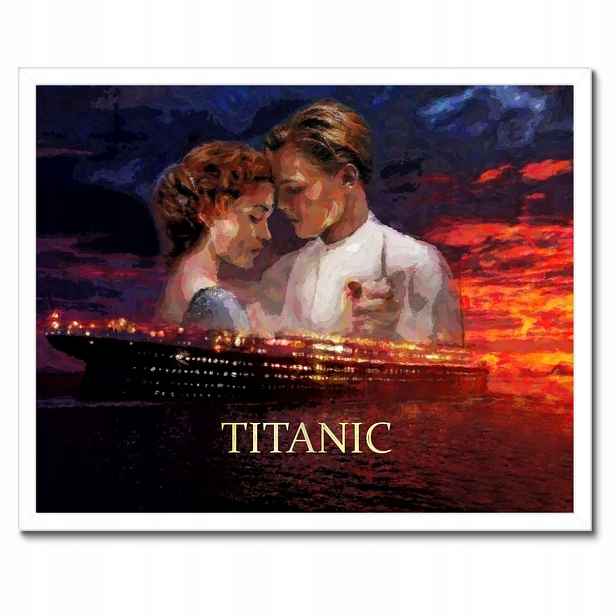 Plakáty v rámu 50x40 Titanic Loď Nápis