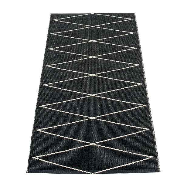 Černý vnitřní a venkovní běhoun 70x160 cm Max Black – Pappelina