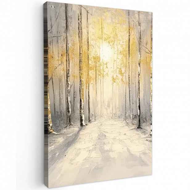MuchoWow OBRAZ NA PLÁTNĚ Zima - abstraktní - sníh - příroda - slunce 20x30 cm