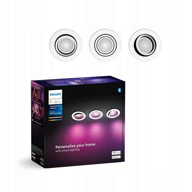 Philips Hue White Color Ambiance Centura Sada 3 Led zapuštěných lamp