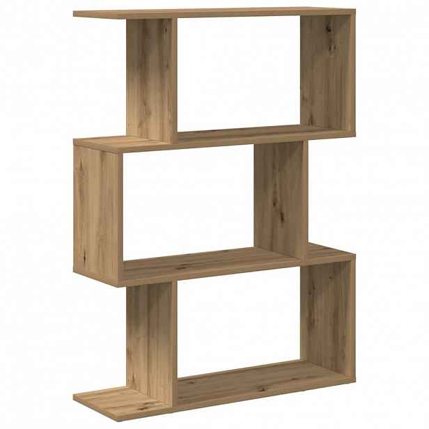 vidaXL Knihovna/dělicí stěna 3patrová dub artisan 70x24x97 cm kompozit