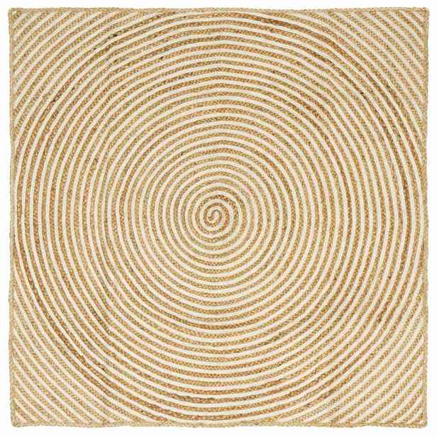 vidaXL Koberec do oblasti Bílá 120 x 120 cm juta