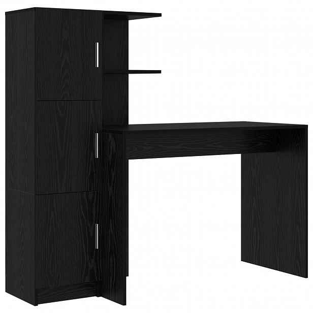 vidaXL Stůl Černý dub 133.5 x 50 x 124 cm 2 ks