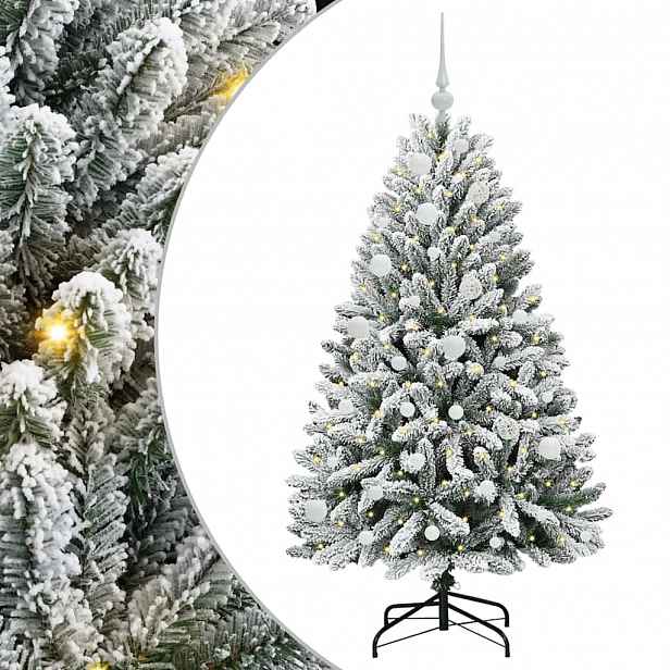 vidaXL Umělý vánoční stromeček 150 cm 150 LED Teplá bílá PVC a ocel