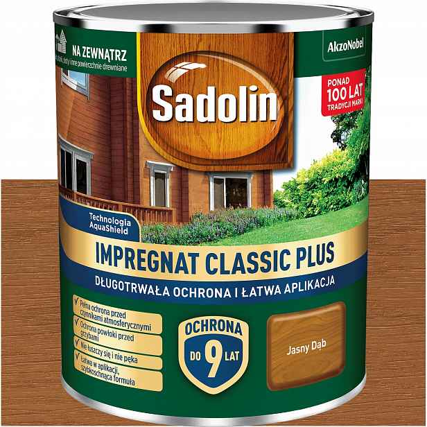 Barva Impregnát na dřevo Sadolin Classic Plus Dub světlý 4,5L