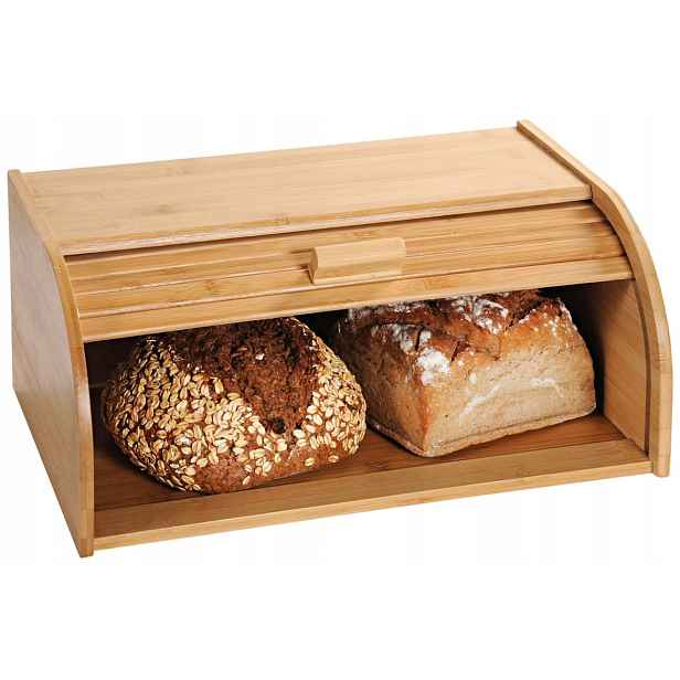 Kesper Dřevěný chlebník s rolovacím víkem, 40x17x27 cm