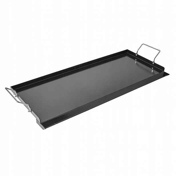 Ocelová grilovací deska 812 x 310 mm univerzální s držákem pro Bbq a kempování