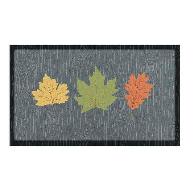 Rohožka 40x70 cm Autumn Leaves on Green – Artsy Doormats