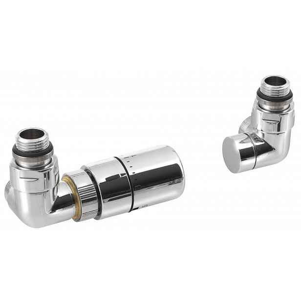 Sapho Corner - Připojovací sada ventilů termostatická triaxiální, levé, chrom CP1011LS