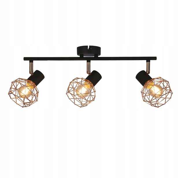 Stropní svítidlo měděné 3xE14 Candellux Acrobat černé 93-22219 Candellux