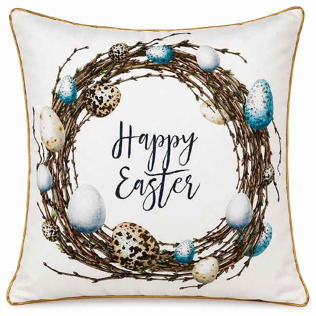 Velikonoční povlak na polštář HAPPY EASTER V. 45x45 cm Mybesthome